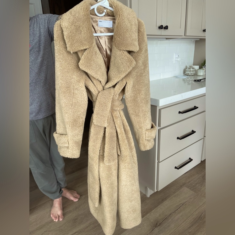 ASOS long teddy coat